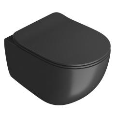 Унитаз подвесной безободковый ArtCeram Vita FLV006 17 00, черный матовый (nero opaco), The.Saniglaze Унитаз подвесной безободковый ArtCeram Vita FLV006 17 00, черный матовый (nero opaco), The.Saniglaze