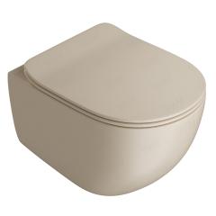 Унитаз подвесной безободковый ArtCeram Vita FLV006 59 00, песочный матовый (sabbia opaco), The.Saniglaze Унитаз подвесной безободковый ArtCeram Vita FLV006 59 00, песочный матовый (sabbia opaco), The.Saniglaze