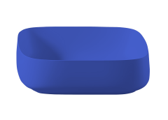 Раковина накладная ArtCeram Quadro 550х350 мм, синий сапфир матовый (blu zaffiro opaco)