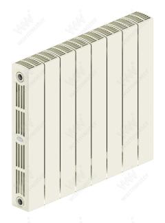 Радиатор биметаллический Rifar SUPReMO 500x8 секций, жемчужно-белый (айвори)