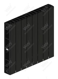 Радиатор биметаллический Rifar SUPReMO 500x8 секций, черный (антрацит)