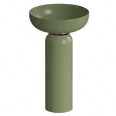 Раковина напольная ArtCeram Jolie 500x500 мм, шалфей матовый, шалфей матовый, золото Раковина напольная ArtCeram Jolie 500x500 мм, шалфей матовый, шалфей матовый, золото