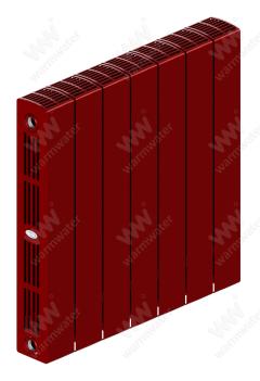 Радиатор биметаллический Rifar SUPReMO 500x7 секций, красный (бордо)
