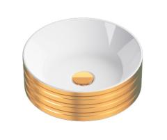 Раковина накладная Catalano Gold&Silver Classy 400х400 мм, золото/белый (oro&bianco)