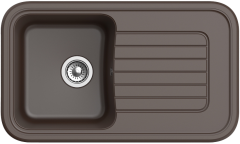 Мойка кухонная Ewigstein Antik 60F 850х505 мм, шоколад, кварцевый композит