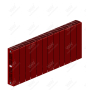 Радиатор биметаллический Rifar SUPReMO 350x18 секций, красный (бордо)