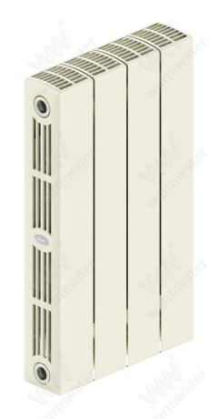 Радиатор биметаллический Rifar SUPReMO Ventil 500x4 секции, №69VL, жемчужно-белый (айвори)