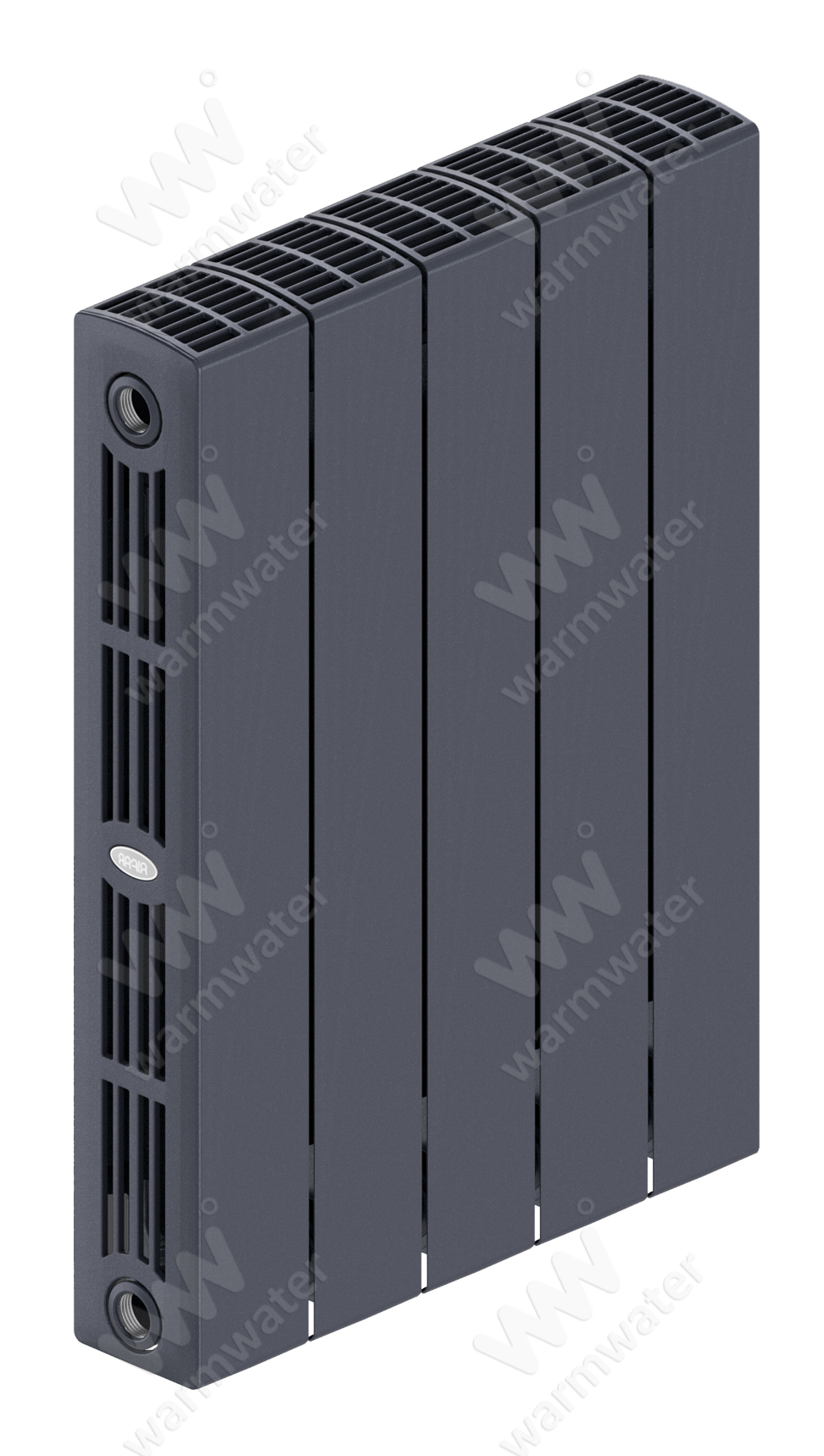 Радиатор биметаллический Rifar SUPReMO Ventil 500x5 секций, №69VL, серый (титан)