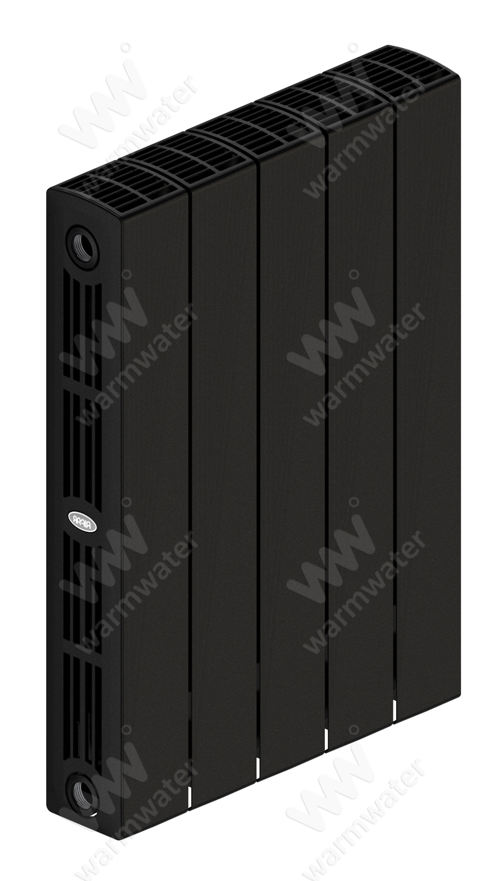 Радиатор биметаллический Rifar SUPReMO Ventil 500x5 секций, №69VL, черный (антрацит)