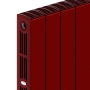 Радиатор биметаллический Rifar SUPReMO Ventil 500x6 секций, №69VL, красный (бордо)