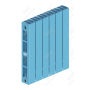 Радиатор биметаллический Rifar SUPReMO Ventil 500x6 секций, №69VL, синий (сапфир)