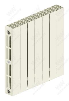 Радиатор биметаллический Rifar SUPReMO Ventil 500x7 секций, №69VL, жемчужно-белый (айвори)