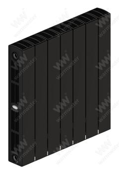 Радиатор биметаллический Rifar SUPReMO Ventil 500x7 секций, №69VL, черный (антрацит)