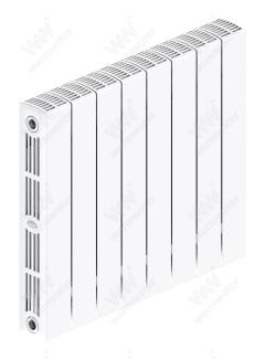 Радиатор биметаллический Rifar SUPReMO Ventil 500x8 секций, №69VL, белый