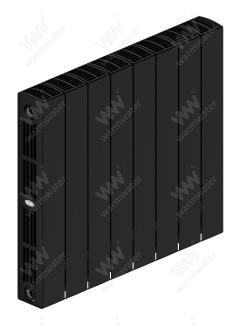 Радиатор биметаллический Rifar SUPReMO Ventil 500x8 секций, №69VL, черный (антрацит)