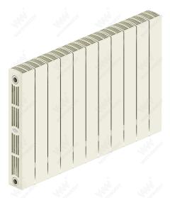 Радиатор биметаллический Rifar SUPReMO Ventil 500x11 секций, №69VL, жемчужно-белый (айвори)