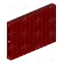 Радиатор биметаллический Rifar SUPReMO Ventil 500x11 секций, №69VL, красный (бордо)