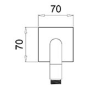 Держатель душа настенный Almar Round & Square Rosette 350 мм, черный