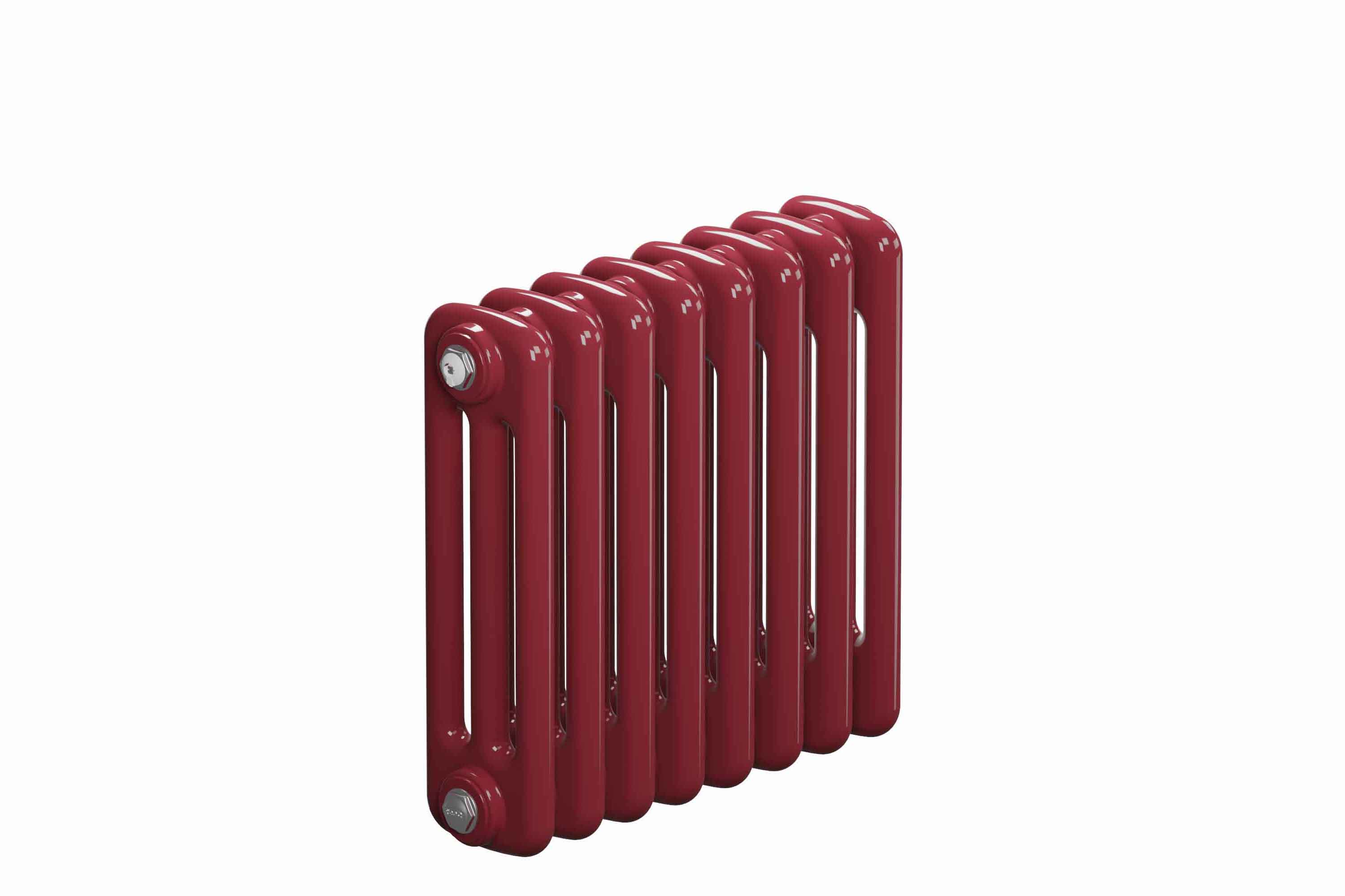 Трубчатый радиатор Rifar Tubog 3042, 6 секций, 3-колончатый, красно-коричневый (бордо), D1