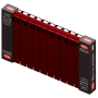 Радиатор биметаллический Rifar Monolit 300x22 секции, красный (бордо)