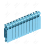 Радиатор биметаллический Rifar Monolit 300x22 секции, синий (сапфир)
