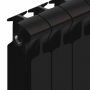 Радиатор биметаллический Rifar Monolit 300x22 секции, черный (антрацит)