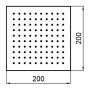 Верхний душ Almar Square 200х200 мм, черный абсолют брашированный