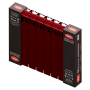 Радиатор биметаллический Rifar Monolit 350x9 секций, красный (бордо)