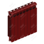 Радиатор биметаллический Rifar Monolit 500x8 секций, красный (бордо)
