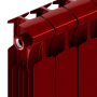 Радиатор биметаллический Rifar Monolit Ventil 350x7 секций, №69VL, красный (бордо)