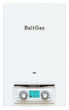 Газовый проточный водонагреватель BaltGaz Comfort 15, белый