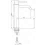 Cмеситель для умывальника Treemme UP+, высота 170 мм, бронза брашированная