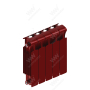 Радиатор биметаллический Rifar Monolit Ventil 350x5 секций, №89VR, красный (бордо)