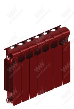 Радиатор биметаллический Rifar Monolit Ventil 350x7 секций, №89VR, красный (бордо)