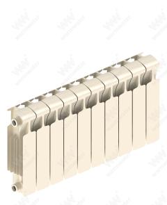 Радиатор биметаллический Rifar Monolit Ventil 350x10 секций, №89VR, жемчужно-белый (айвори)