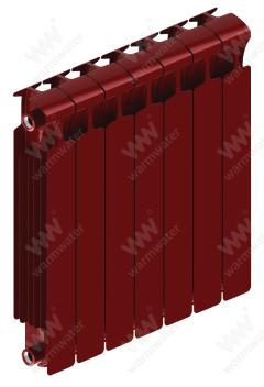 Радиатор биметаллический Rifar Monolit Ventil 500x7 секций, №89VR, красный (бордо)
