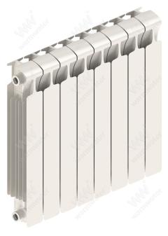 Радиатор биметаллический Rifar Monolit Ventil 500x8 секций, №89VR, белый
