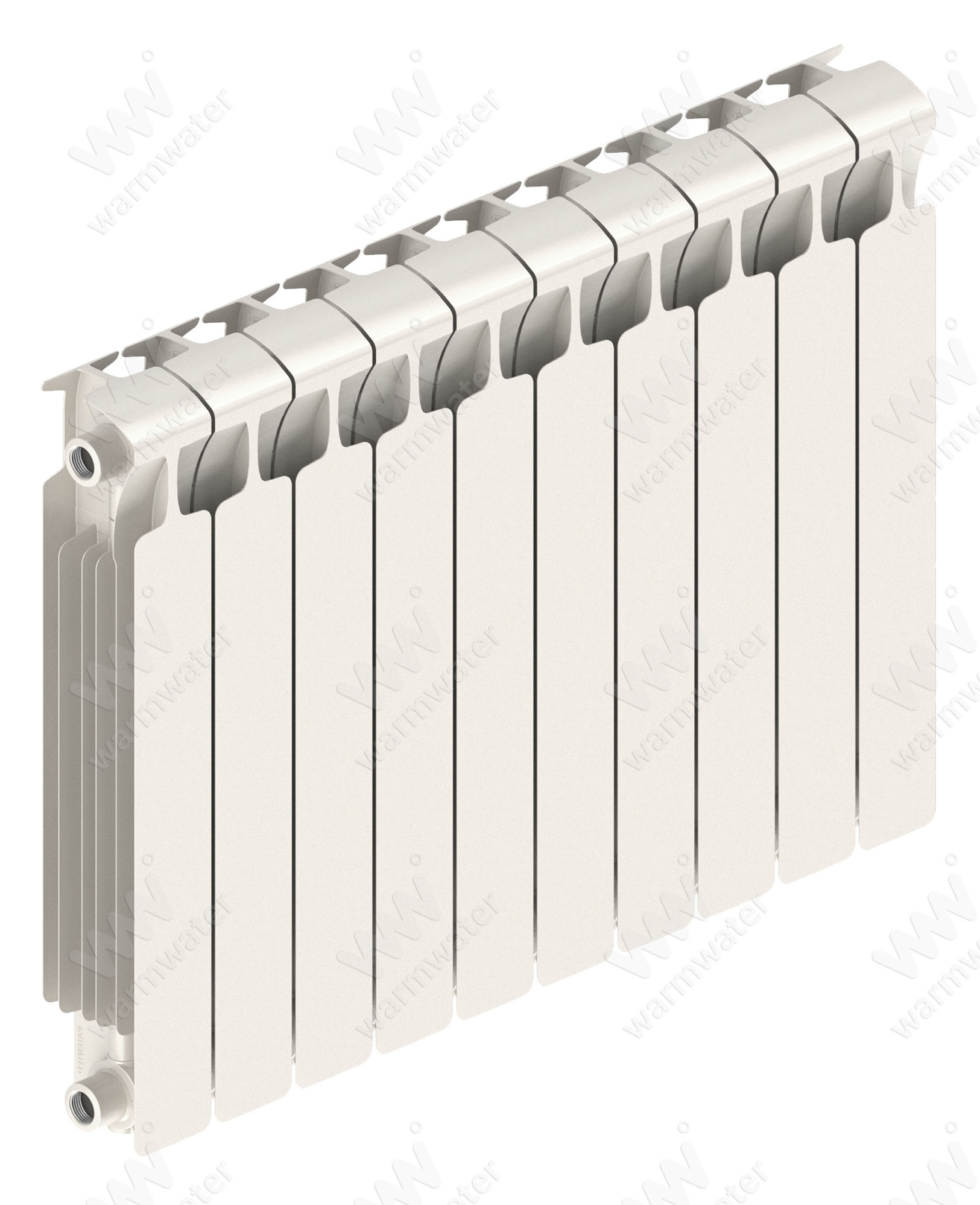 Радиатор биметаллический Rifar Monolit Ventil 500x10 секций, №89VR, белый