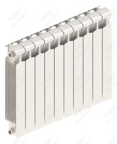 Радиатор биметаллический Rifar Monolit Ventil 500x10 секций, №89VR, белый