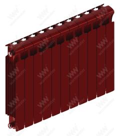 Радиатор биметаллический Rifar Monolit Ventil 500x11 секций, №89VR, красный (бордо)