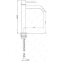 Cмеситель для умывальника Treemme UP+, высота 170 мм, бронза брашированная