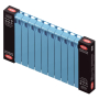 Радиатор биметаллический Rifar Monolit Ventil 350x16 секций, №89VR, синий (сапфир)