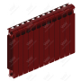 Радиатор биметаллический Rifar Monolit Ventil 500x15 секций, №89VR, красный (бордо)