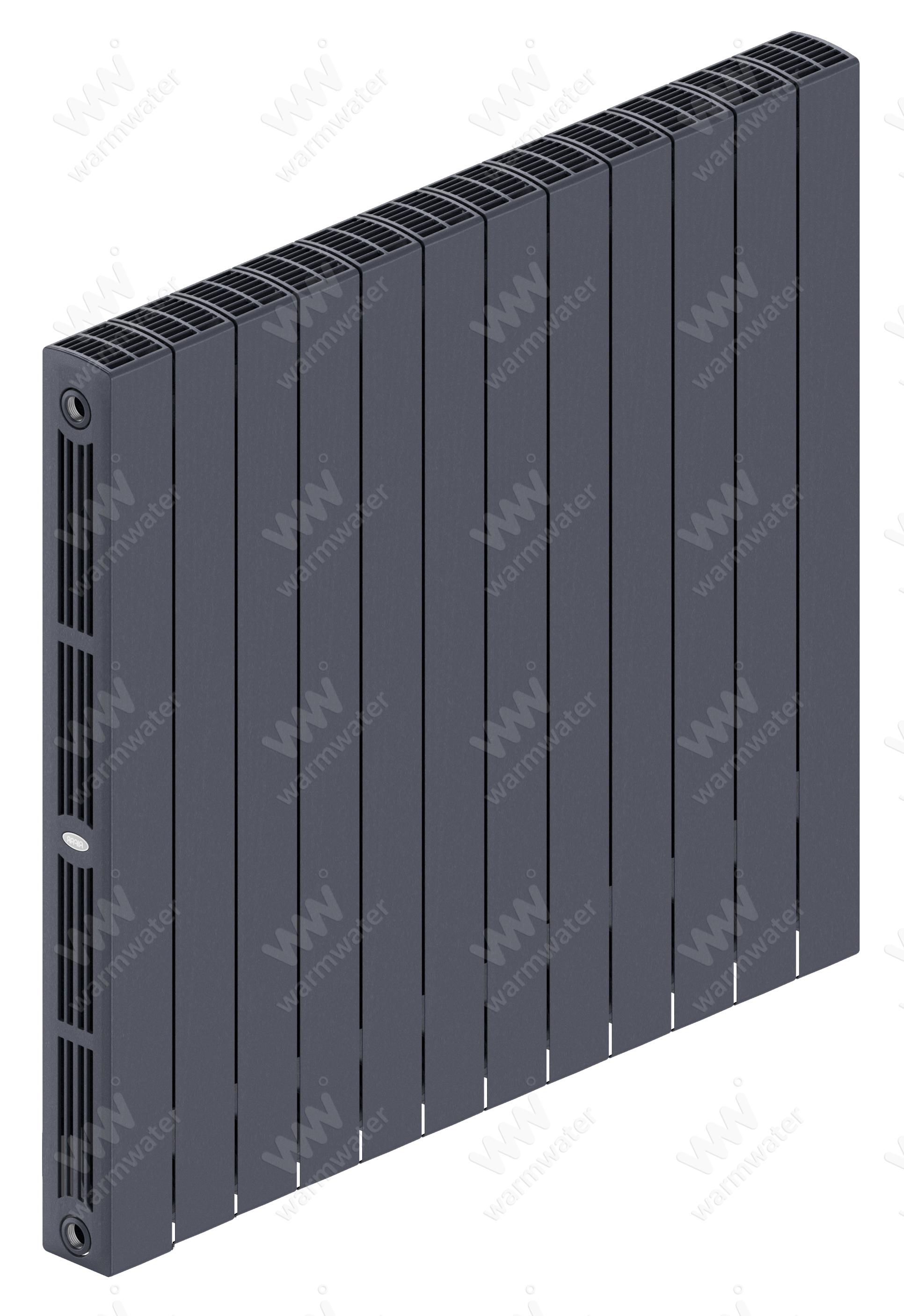 Радиатор биметаллический Rifar SUPReMO Ventil 800x12 секций, №89VR, серый (титан)