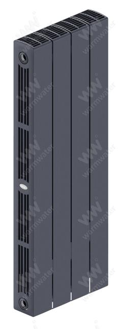 Радиатор биметаллический Rifar SUPReMO Ventil 800x4 секции, №89VR, серый (титан)