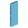 Радиатор биметаллический Rifar SUPReMO Ventil 800x4 секции, №89VR, синий (сапфир)