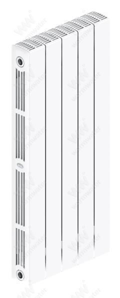 Радиатор биметаллический Rifar SUPReMO Ventil 800x5 секций, №89VR, белый