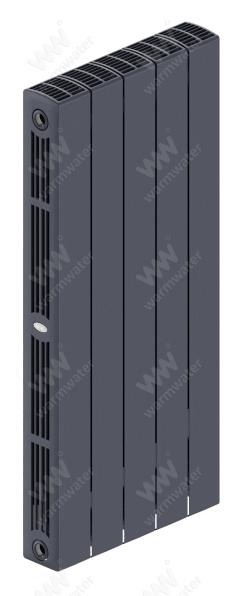 Радиатор биметаллический Rifar SUPReMO Ventil 800x5 секций, №89VR, серый (титан)