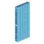 Радиатор биметаллический Rifar SUPReMO Ventil 800x5 секций, №89VR, синий (сапфир)