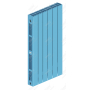 Радиатор биметаллический Rifar SUPReMO Ventil 800x6 секций, №89VR, синий (сапфир)